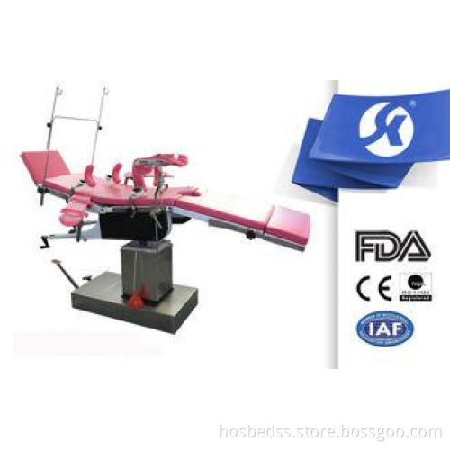 Stainless Steel Hospital Manual Surgical Operating Table Wi
